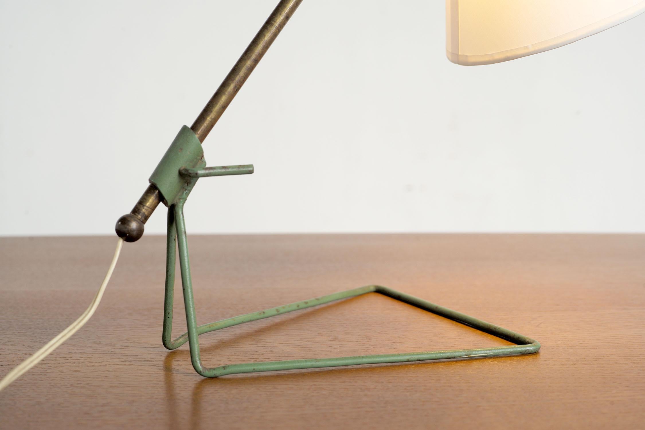 Métal Lampe de bureau minimaliste, France 1950