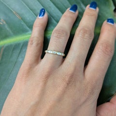 Minimalist Diamond Band: Solid 14K Gold – Star Set Round Diamonds, Fine Jewelry
