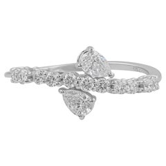 Minimalist Diamond Ring with Mixed Cut in 18k Solid Gold Fine Jewelry