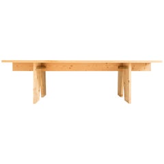 Table de salle à manger minimaliste conçue par Leo Bachmann, fabriquée à la main à Londres, Royaume-Uni