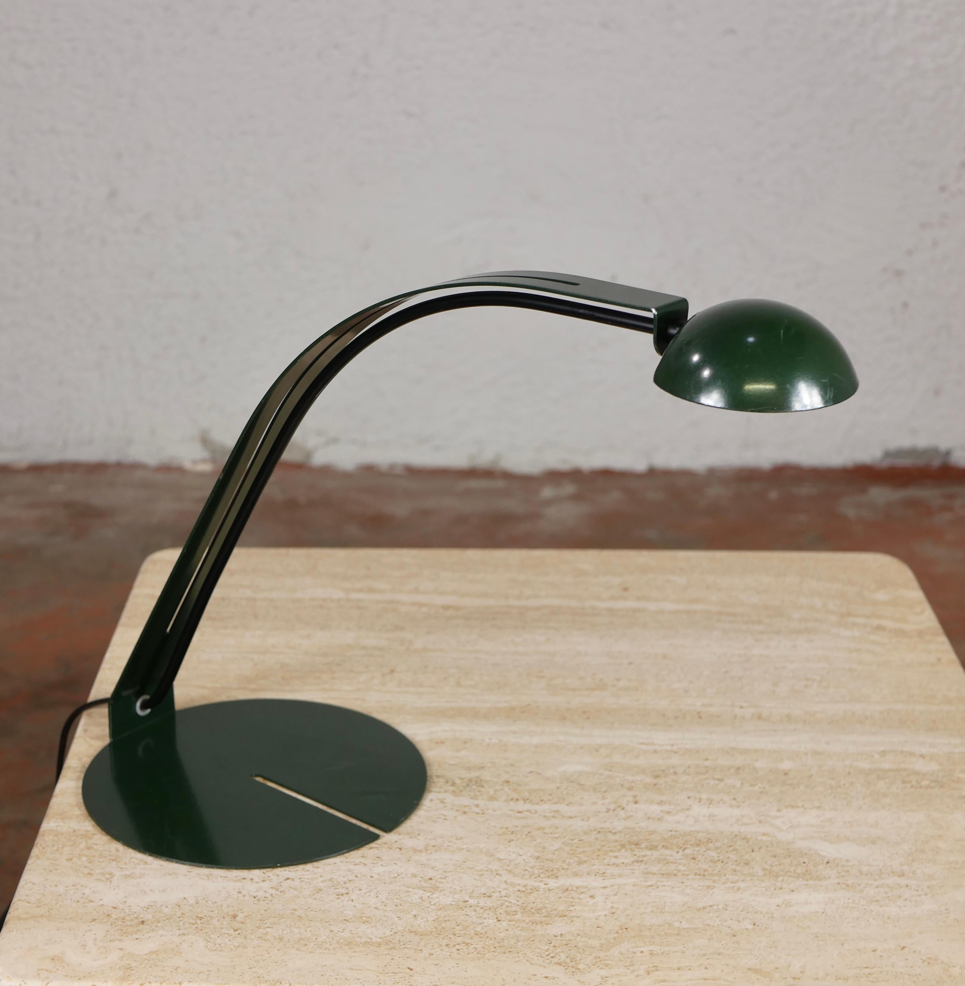 Metal Minimalist Dutch Green Desk Lamp by Herda, 1980s