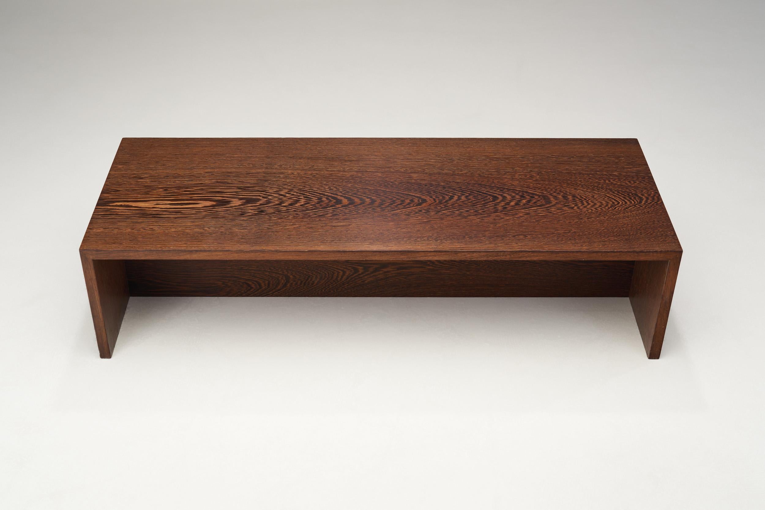 Minimalist Dutch Wenge Benches, Netherlands, Ca 1970s For Sale 1
