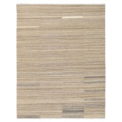 Tapis Kilim minimaliste aux tons terreux 9'4''x12'