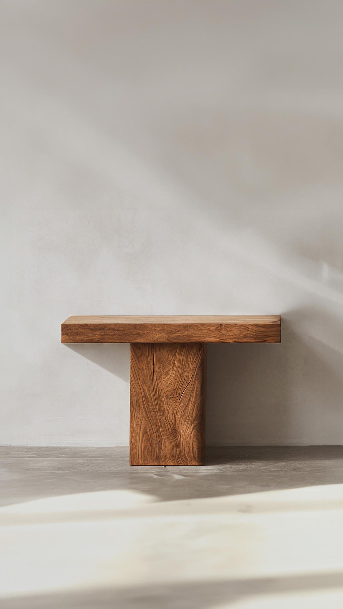 Mexican Minimalist Elefante Console 13, NONO Signature Oak, Balanced Structure For Sale