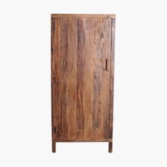 Minimalist Farm Wood Cabinet, Crafted from Vintage Wood
