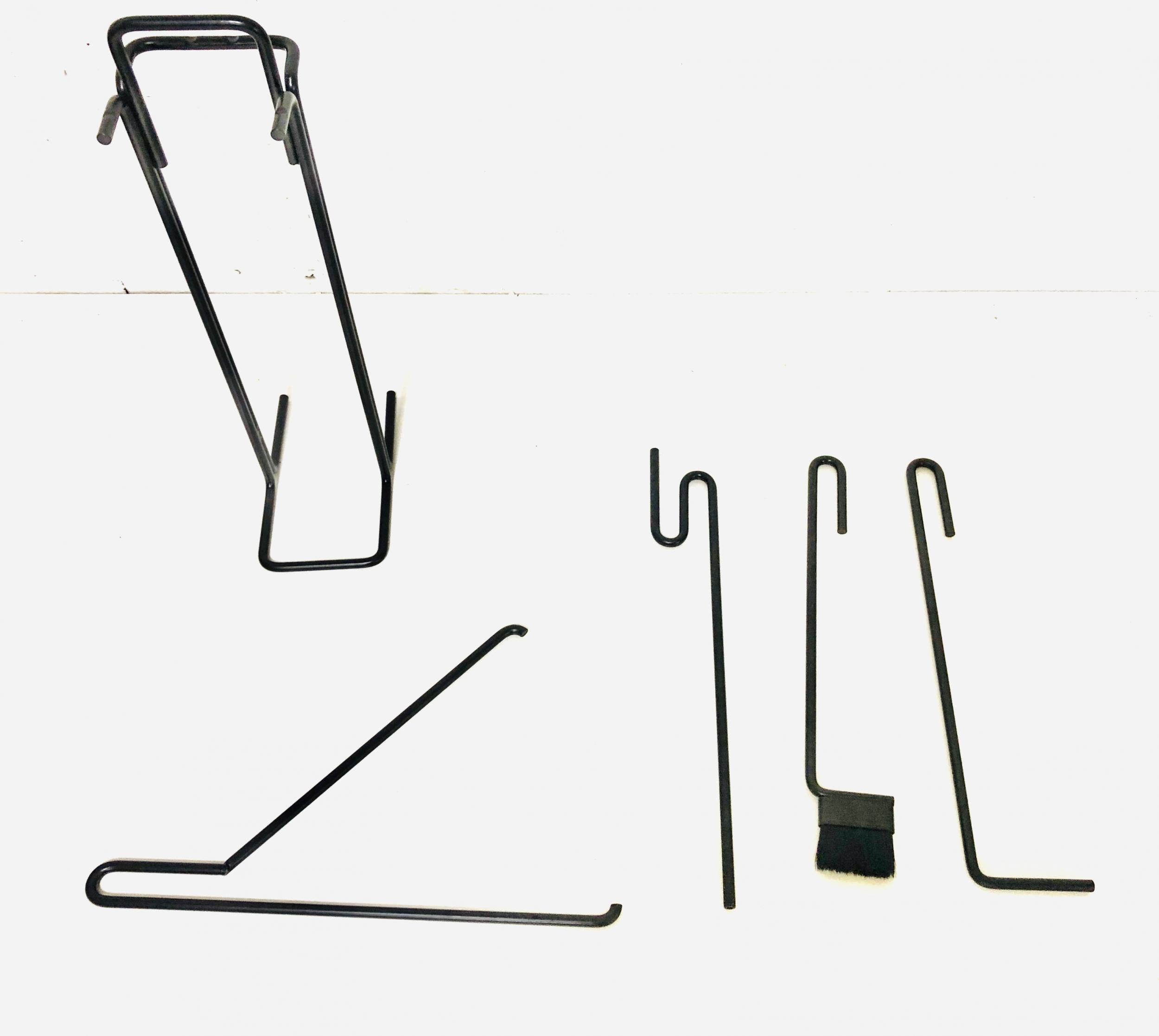 Mid-Century Modern Minimalist Fire Tool Set by Ann Maes for Mace-Line Holland, 1977
