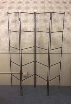 Minimalist Four-Panel Wrought Iron Room Divider / Screen
