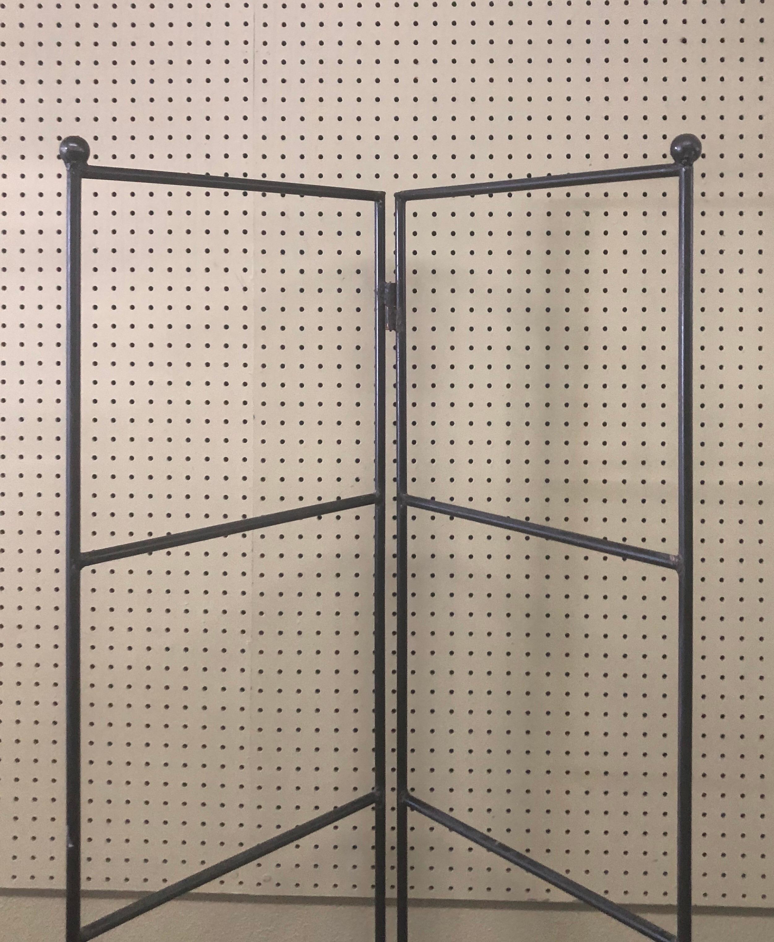 Minimalist Four-Panel Wrought Iron Room Divider / Screen For Sale 1