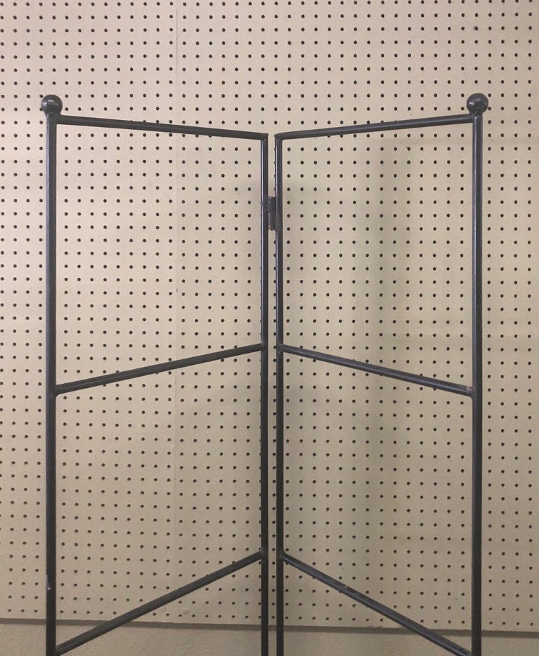 Minimalist Four-Panel Wrought Iron Room Divider / Screen For Sale 3