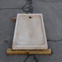 Minimalist French Limestone Shallow Vessel Sink