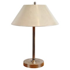 Minimalist Functionalist Paavo Tynell Table Lamp 5007, Nikled Brass, Taito 1930s