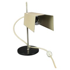Minimalist German Chrome Table Lamp, Bauhaus Style, 1970s