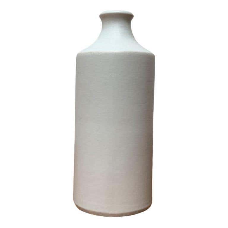 Thomas Germany Mid-Century White Textured Band Design Porcelain Vase ...