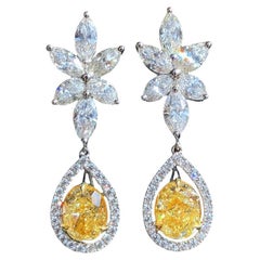 Yellow Diamond Earrings