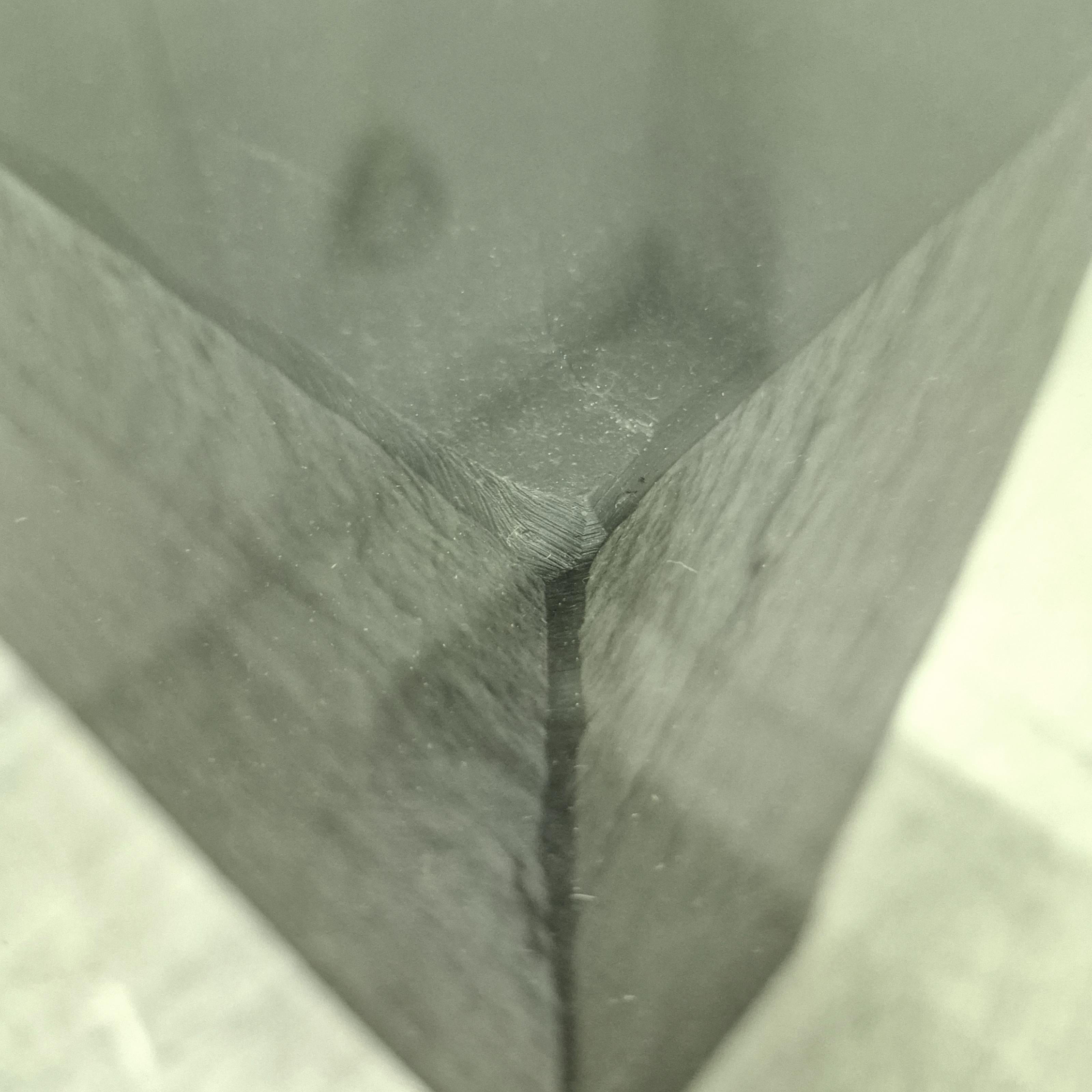 Minimalist glass and slate coffee table, Germany 1980s For Sale 5