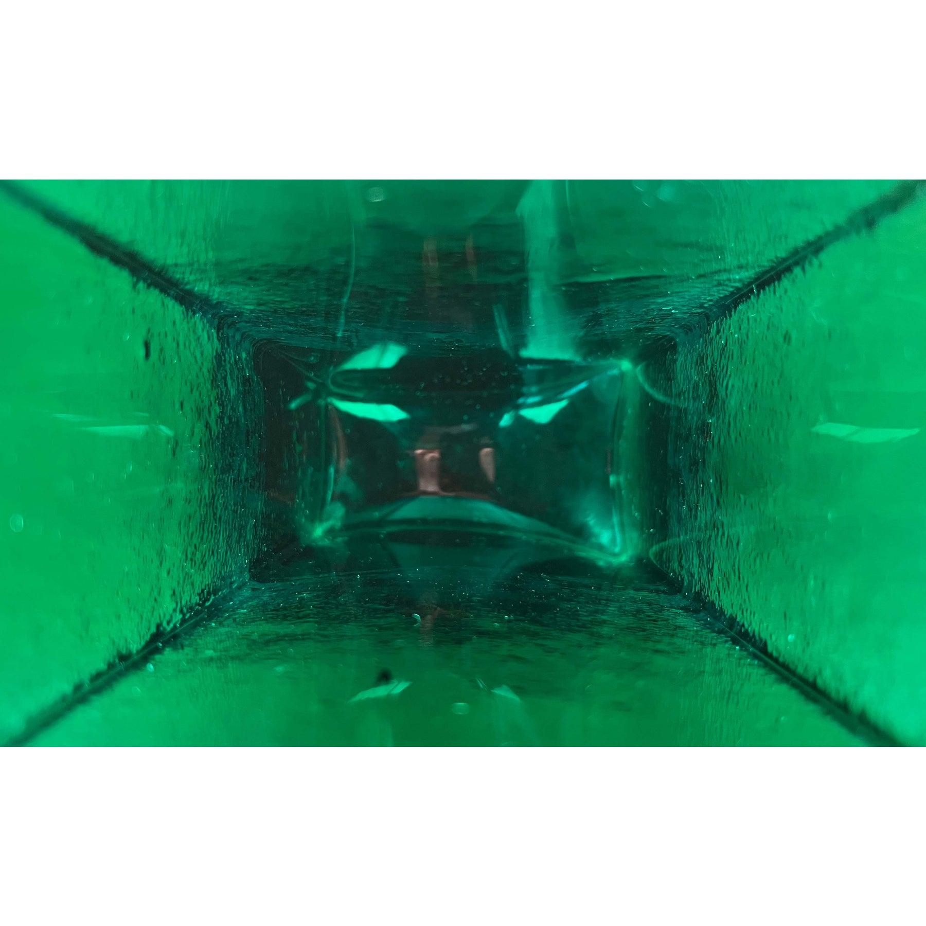 Minimalist Glass Block Vase from Finncristall, Finland, 1960s For Sale 8