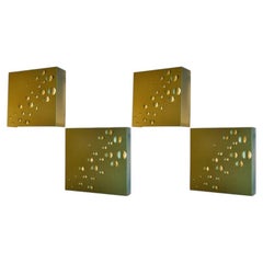 Minimalistische Wandleuchten aus goldeloxiertem Aluminium von Jelle Jelles für RAAK