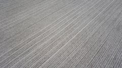 Minimalist Gray and Ivory Striated Wool Kilim 9'x12'2'' Circa 2020