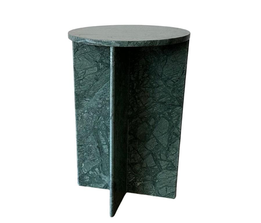 italien Table à boissons minimaliste en marbre vert, Italie en vente