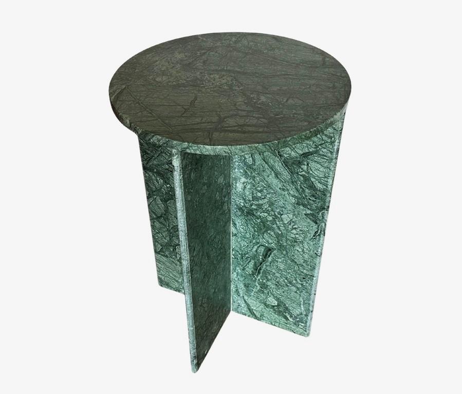 Table à boissons minimaliste en marbre vert, Italie Bon état - En vente à Dallas, TX