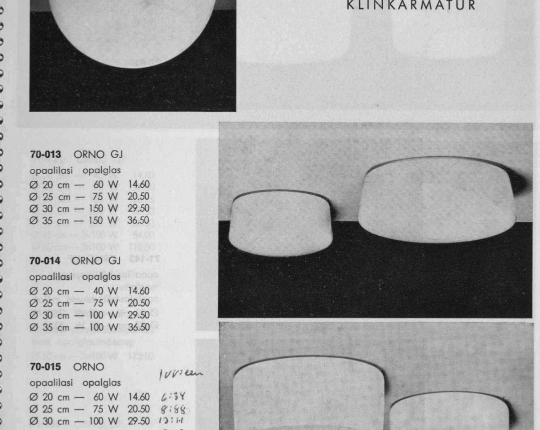 Minimalist Gunilla Jung Flushmount, Model 70-014 White Opaline Glass, Orno 1950s For Sale 3