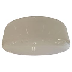 Minimalist Gunilla Jung Flushmount, Model 70-014 White Opaline Glass, Orno 1950s