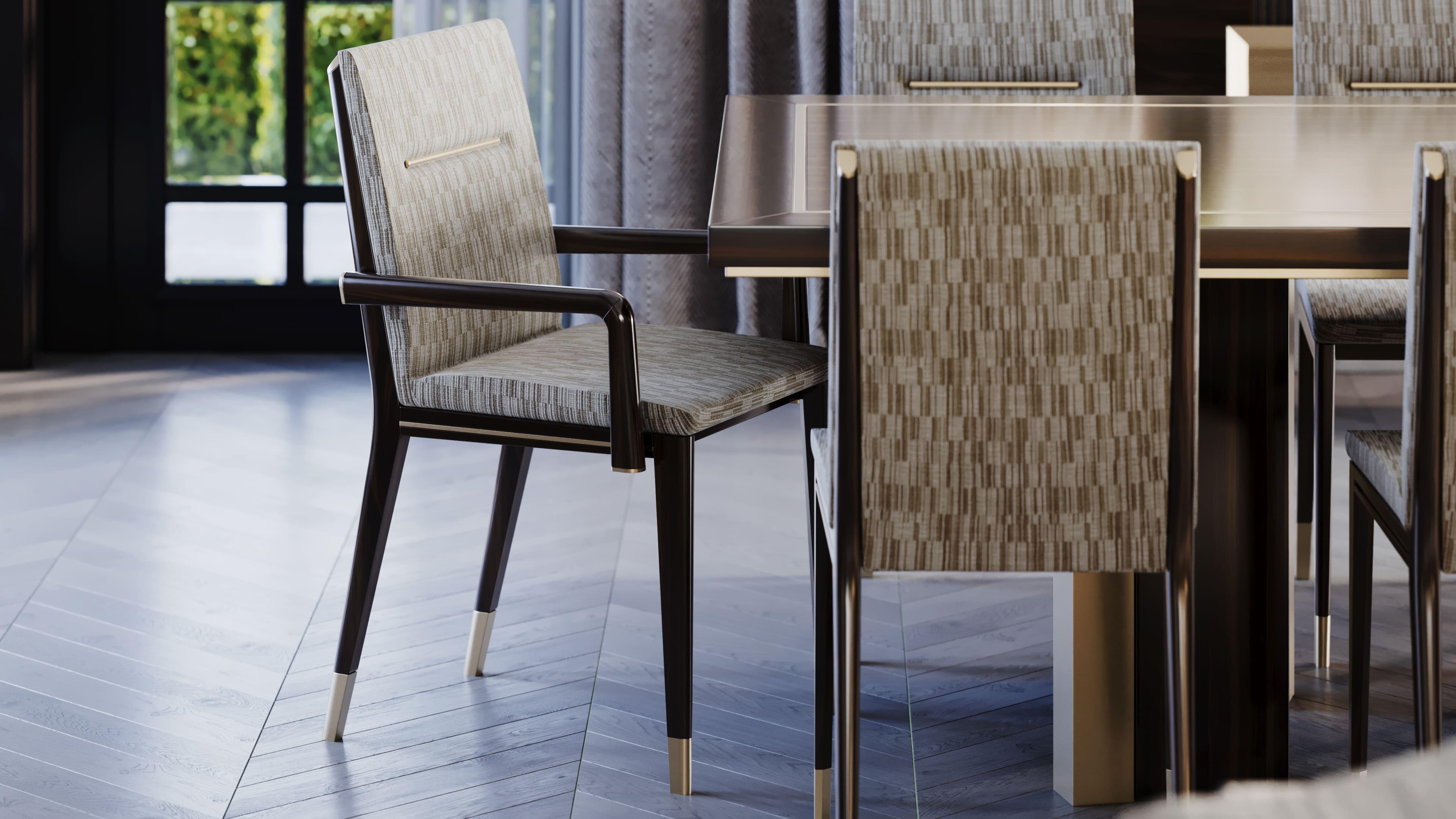 Portugais Chaise Halston minimaliste en Wood Wood noir en vente