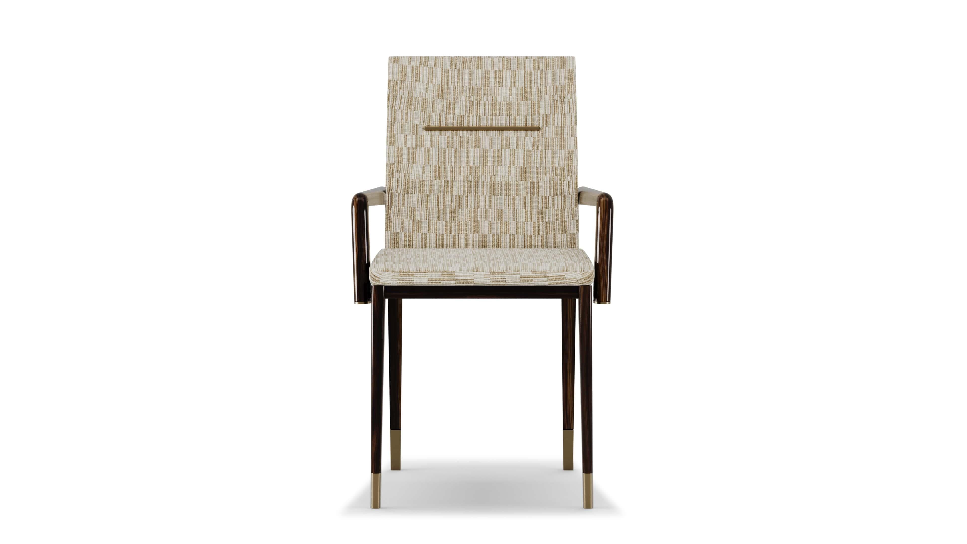 Brossé Chaise Halston minimaliste en Wood Wood noir en vente
