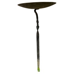 Minimalist Hand Forged Iron Bird Bath / Sculpture attributed to Albert Paley