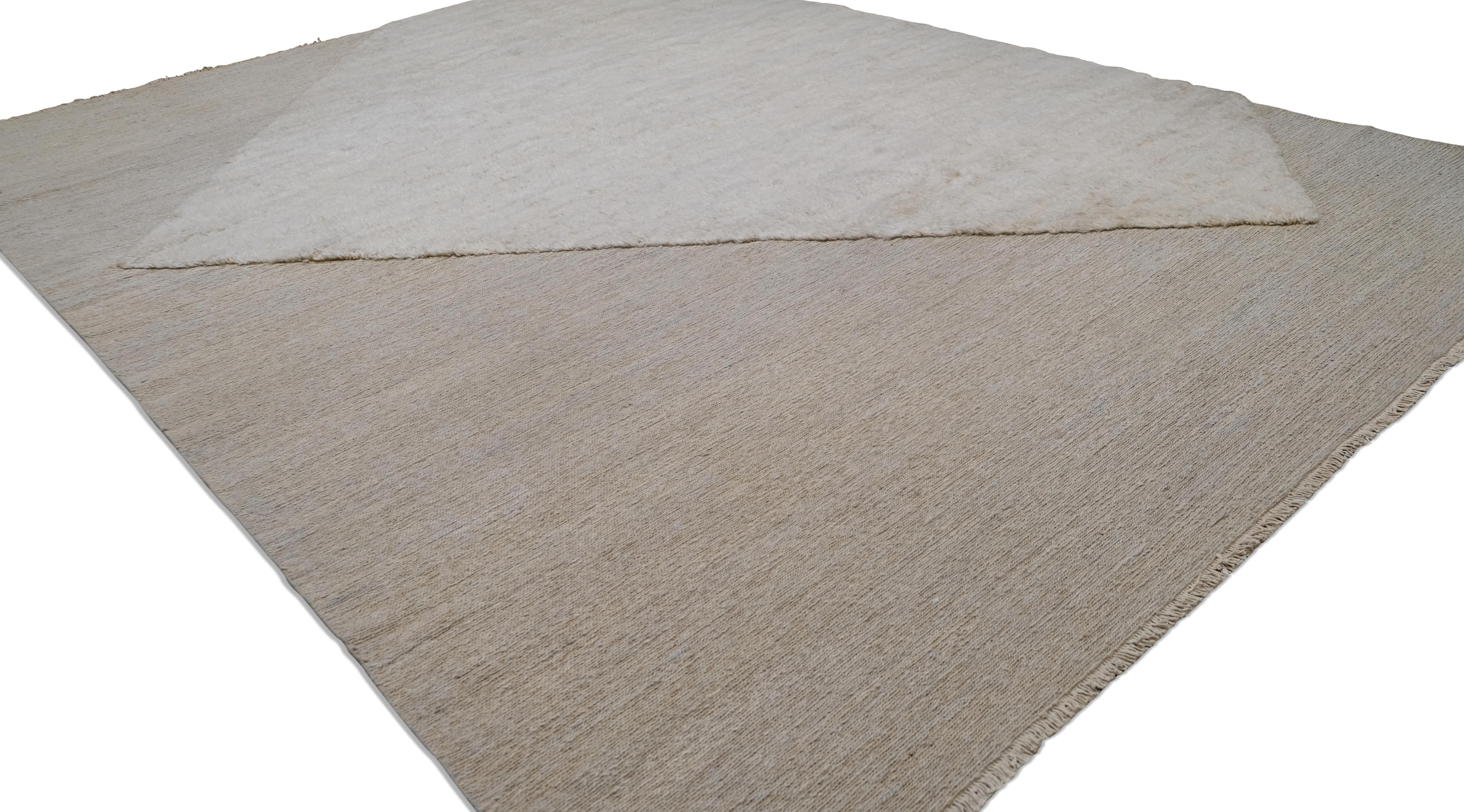 Minimaliste Tapis minimaliste noué à la main 8'9''x12' en vente