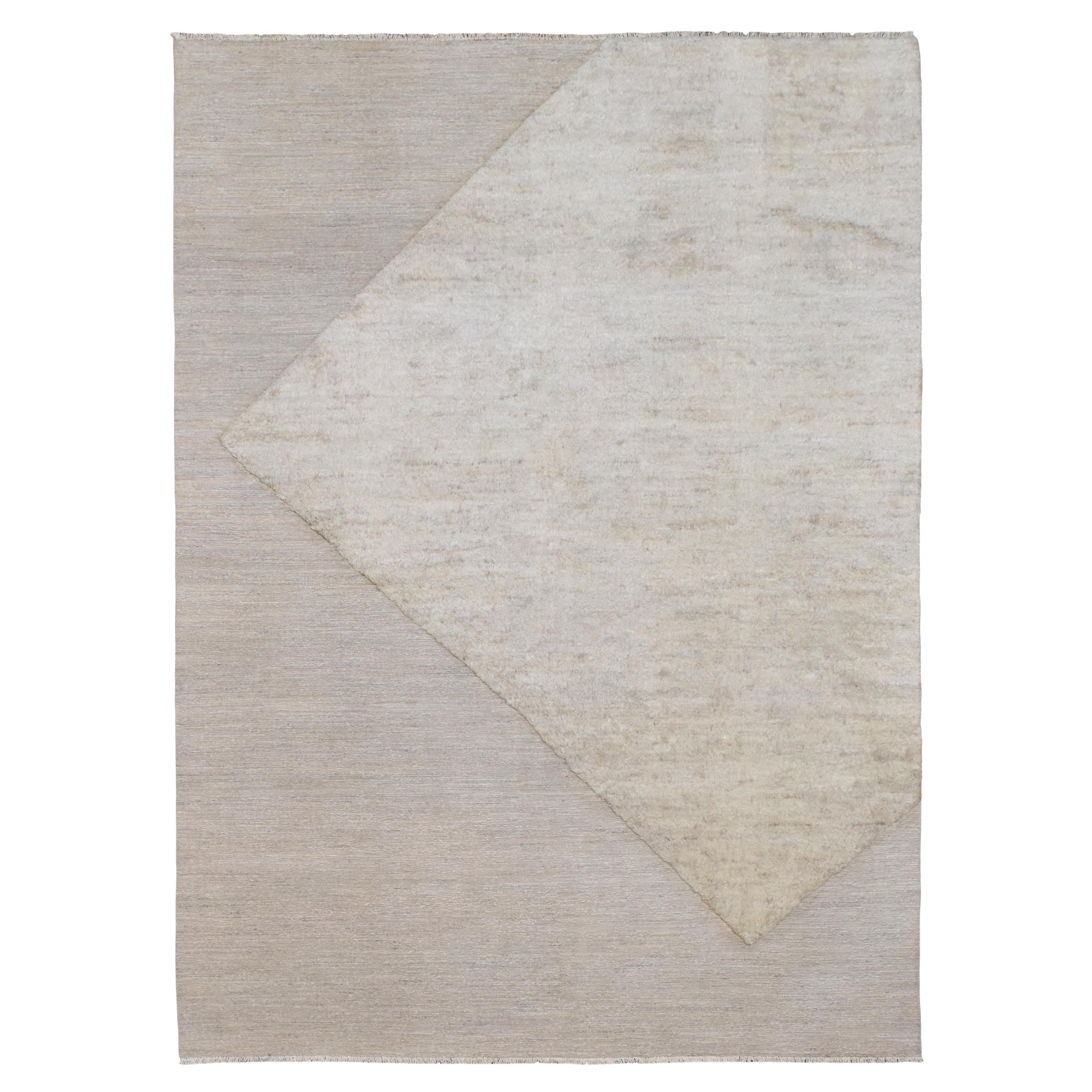 Minimalist Hand Knotted Wool Rug 8'9''x12'