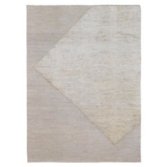 Minimalist Hand Knotted Wool Rug 8'9''x12'