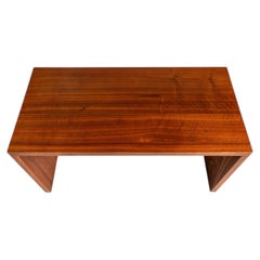 Banc de studio/galerie minimaliste en noyer, fait à la main/ sur mesure, États-Unis, années 1980