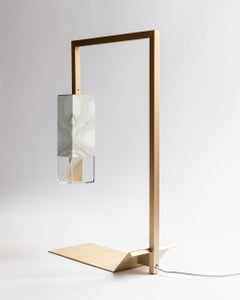 Modern Minimalist Handmade Calacatta Marble Table Lamp by Formaminima