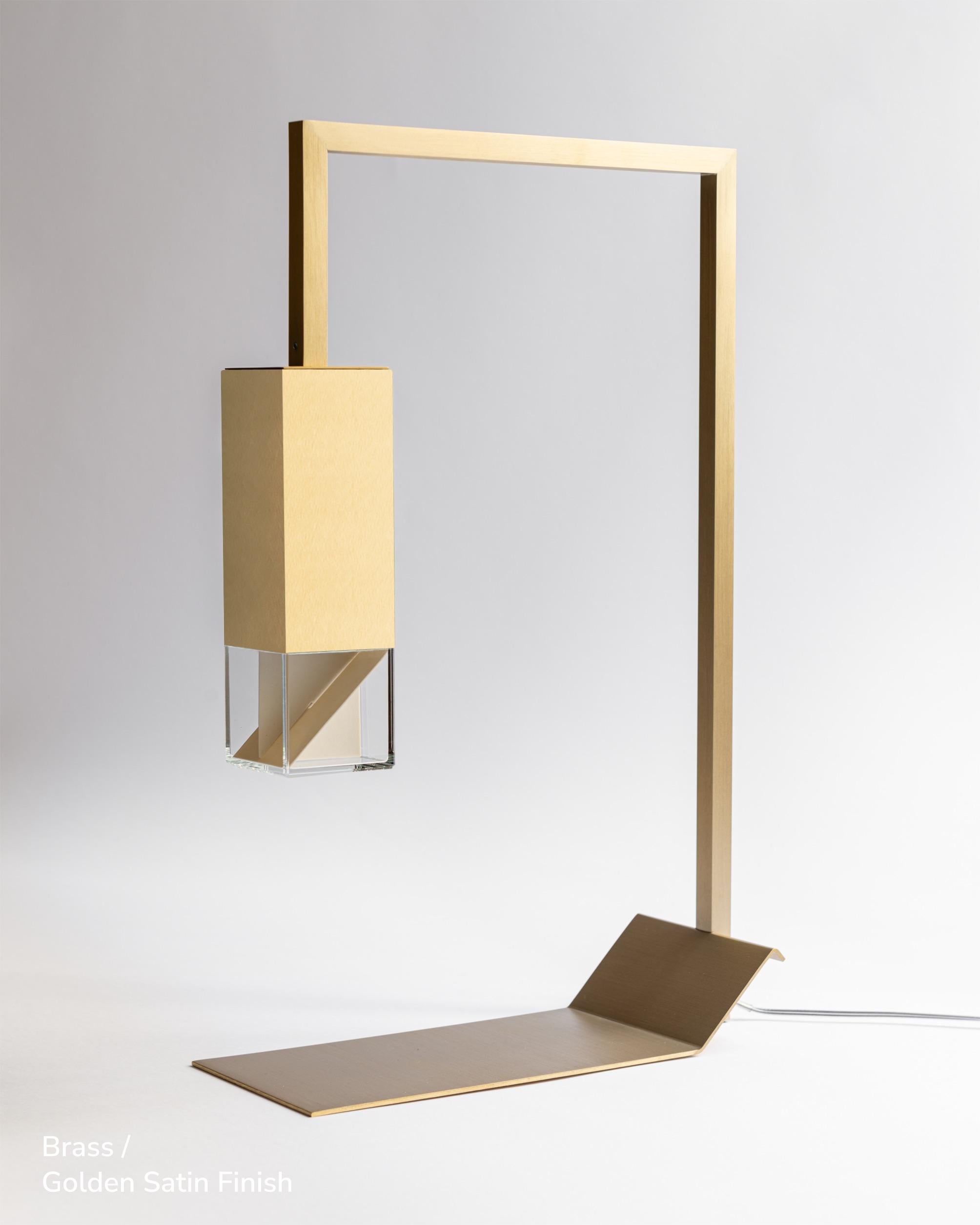 Modern Minimalist Handmade Walnut Wood Table Lamp by Formaminima For Sale 4