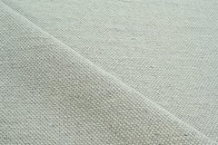 Minimalist Handwoven Wool Rug in Soft Grey, Contemporary Organic Texture