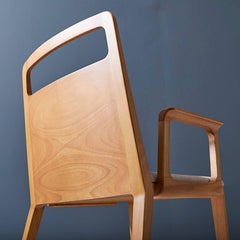 Minimalist solid wood Chair with textile or Leather Upholstery Seating