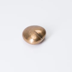 Minimalist Heart Shaped Solid Bronze Pebble by Monique Gerber, France, 1970s