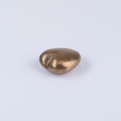 Minimalist Heart Shaped Solid Bronze Pebble by Monique Gerber, France, 1970s