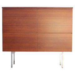 Vintage Minimalist Indian Rosewood Bar Cabinet in the Style of Dieter Waeckerlin, 1960s