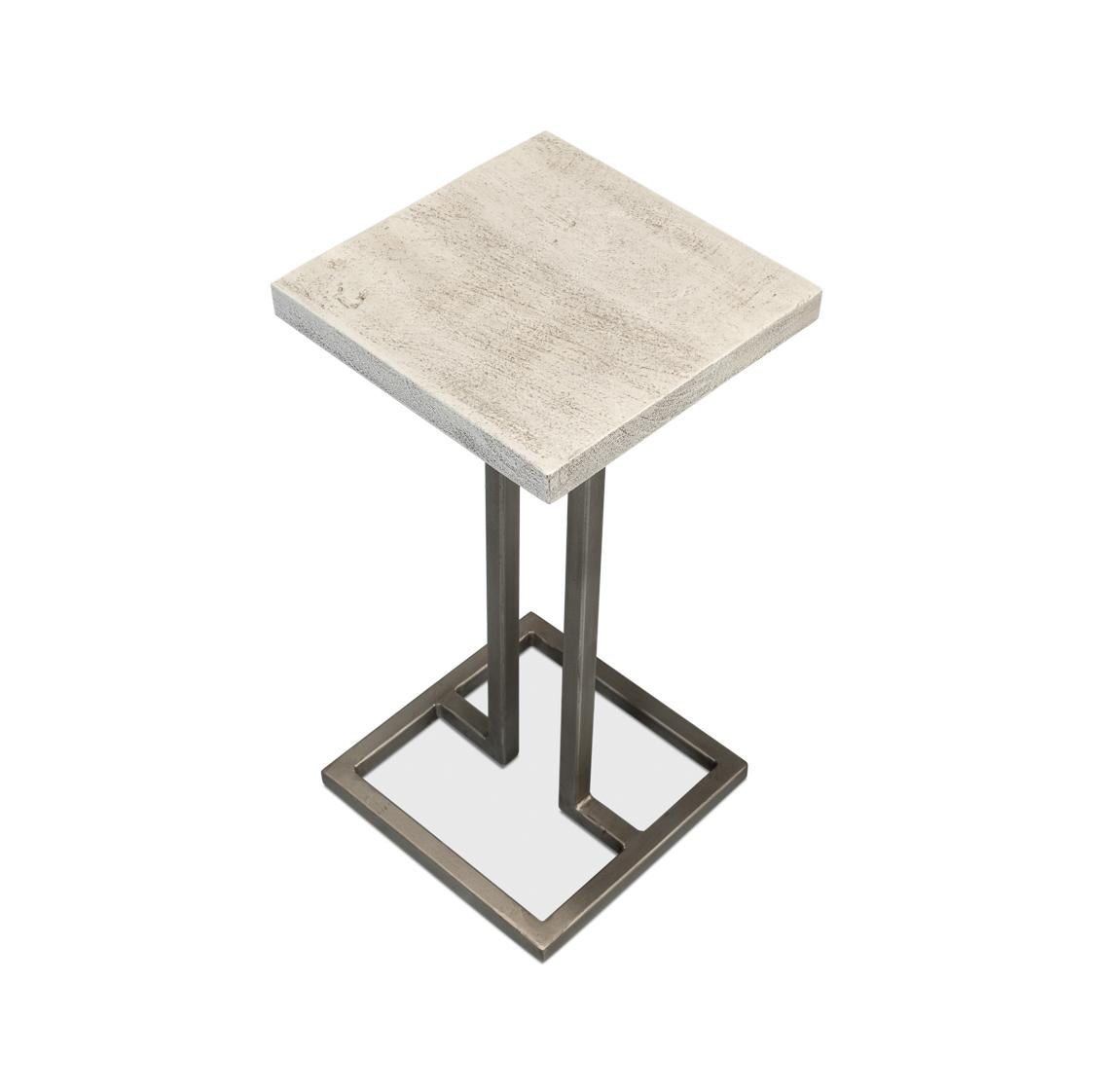 Minimalist Industrial Drinks Table In New Condition For Sale In Westwood, NJ