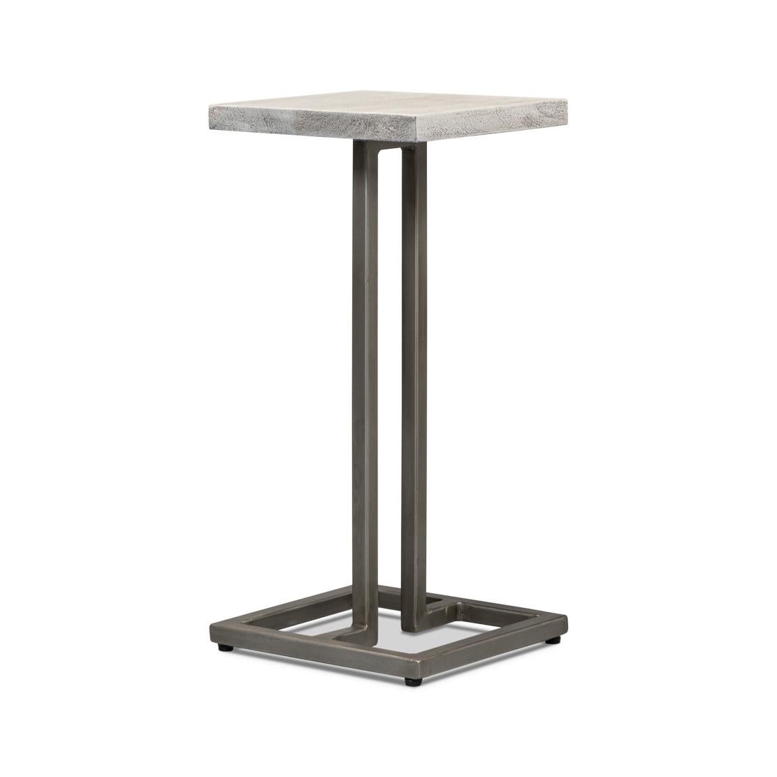 Minimalist Industrial Drinks Table For Sale 1