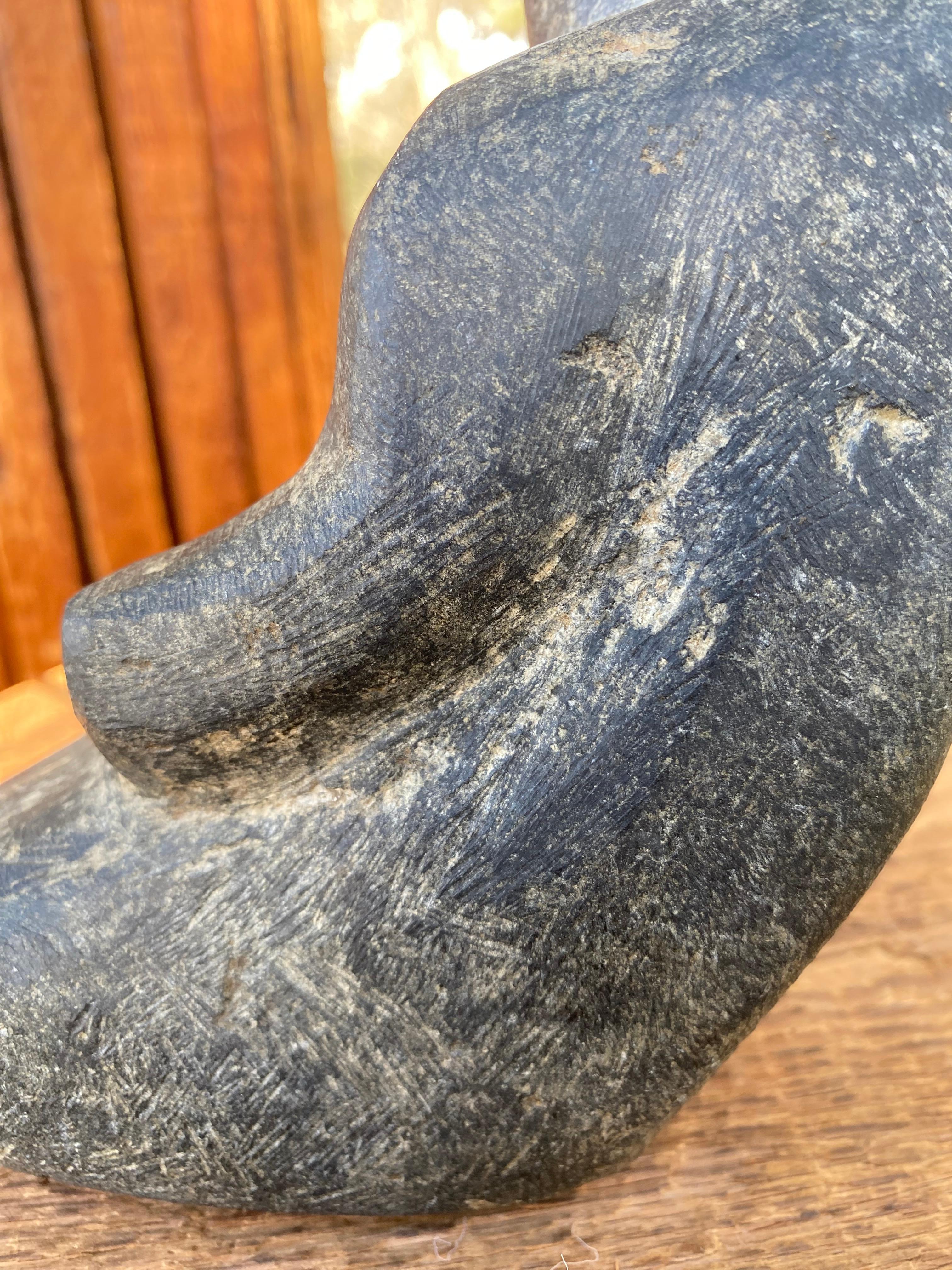 20th Century Minimalist Inuit Sculpture Attributed to Marc Aliskaswa For Sale