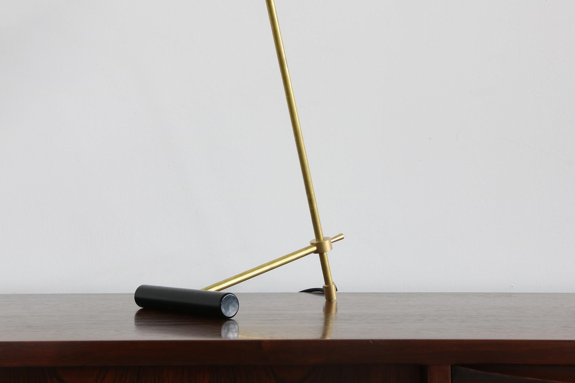 Contemporary Minimalist Italian Adjustable Table Lamp, Brass, Stilnovo Style, Modern 'b' For Sale