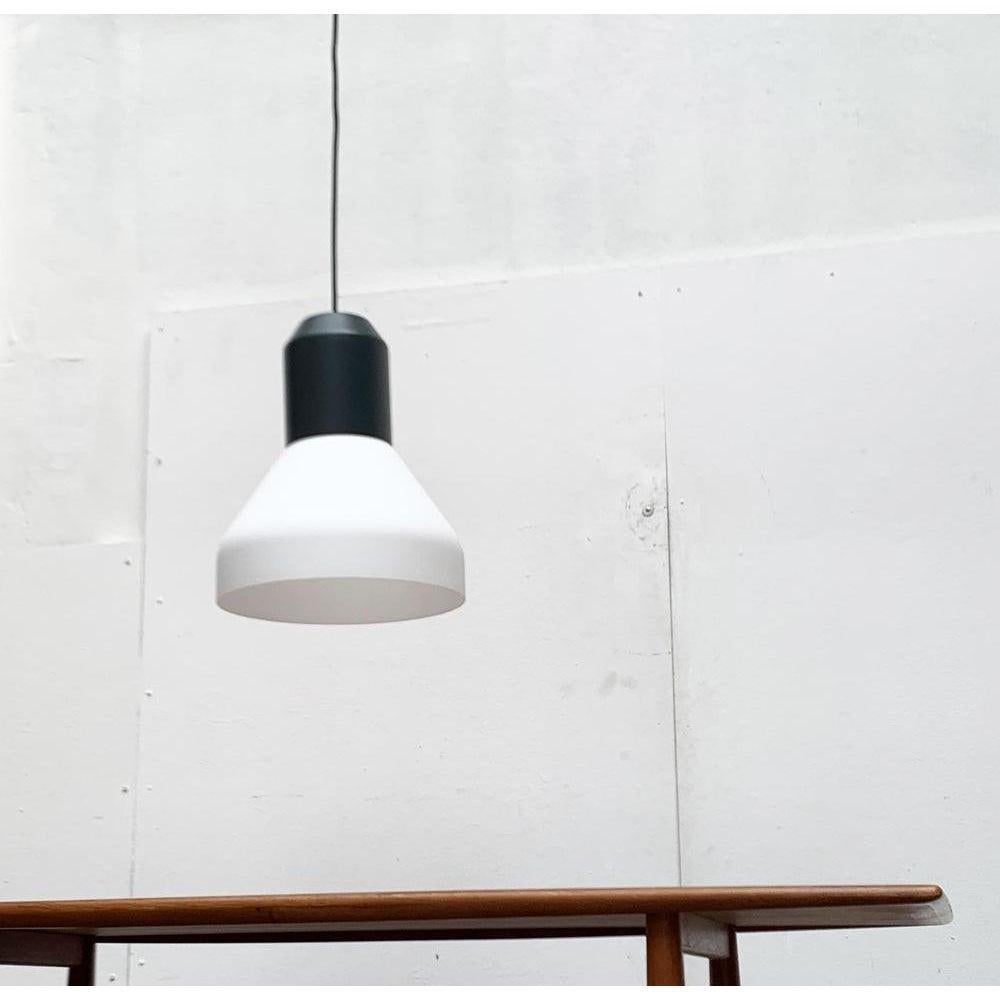 Minimalist Italian Metal and Glass Bell Light Pendant Lamp by Sebastian Herkner For Sale 1