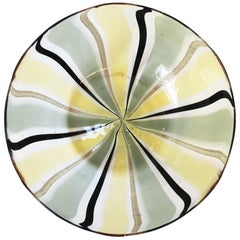 Cuenco de cristal de Murano italiano minimalista, firmado
