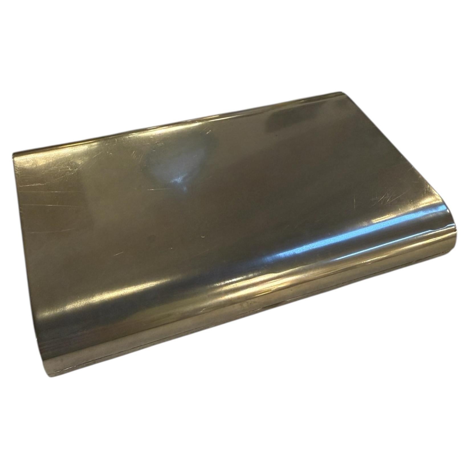 Minimalist Italian Stainless Steel Box, 1970s For Sale