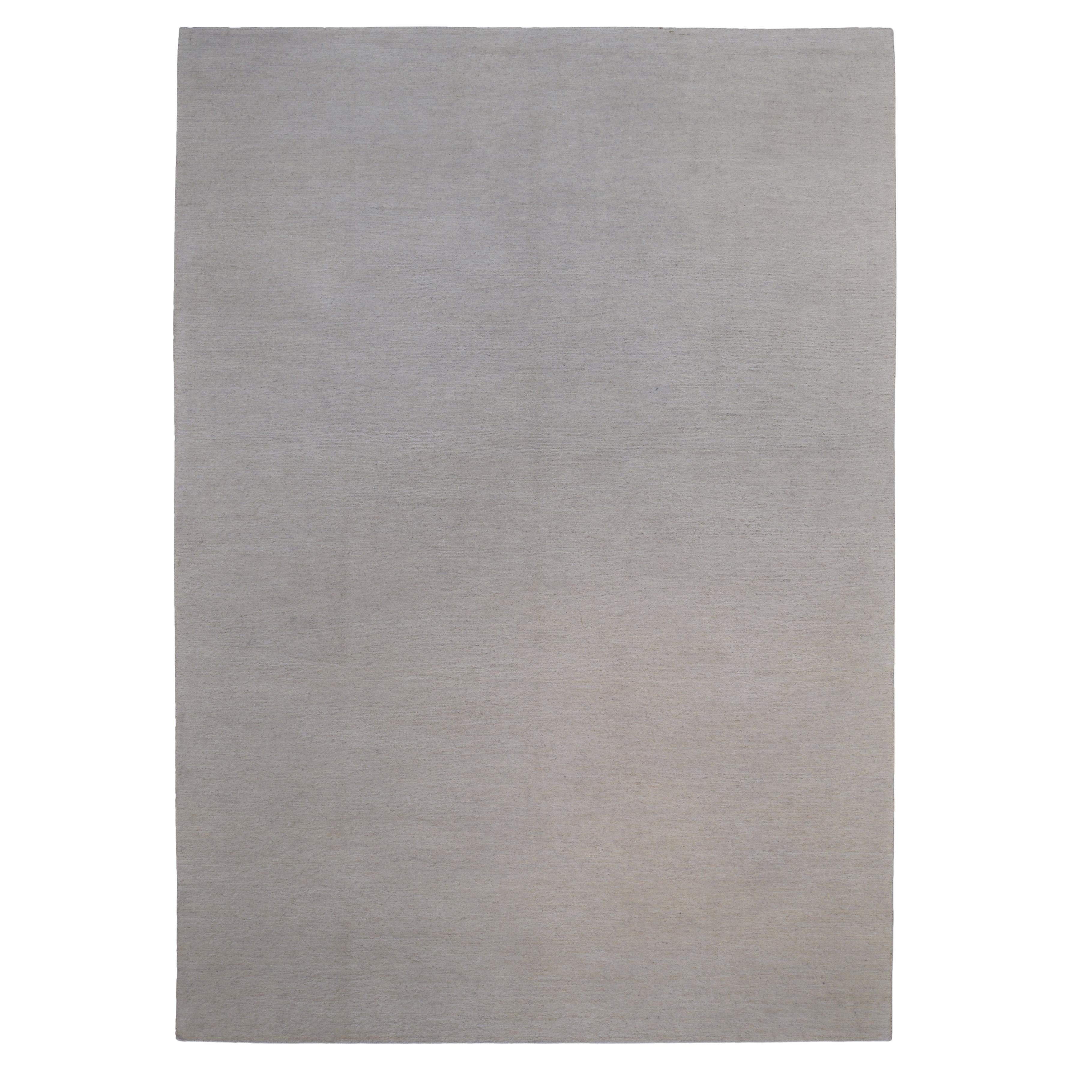 Minimalist Ivory Soumack Wool Rug – 8'10" × 11'11" For Sale