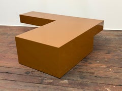 Tavolino sospeso minimalista laccato, in stile Donald Judd, 1970