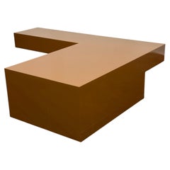 Tavolino sospeso minimalista laccato, in stile Donald Judd, 1970